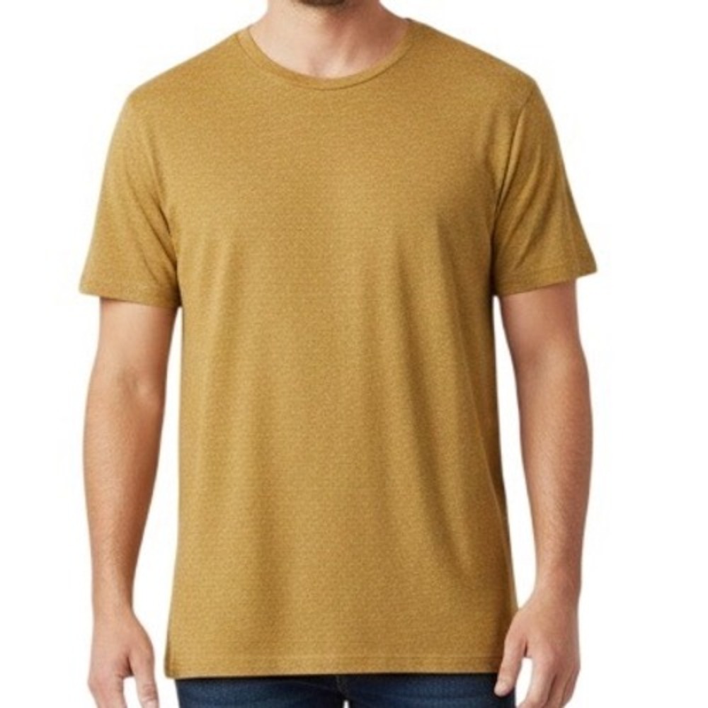 Croft & Barrow The Classic Tee‎ Mustard Yellow Heathered Short Sleeve XXL